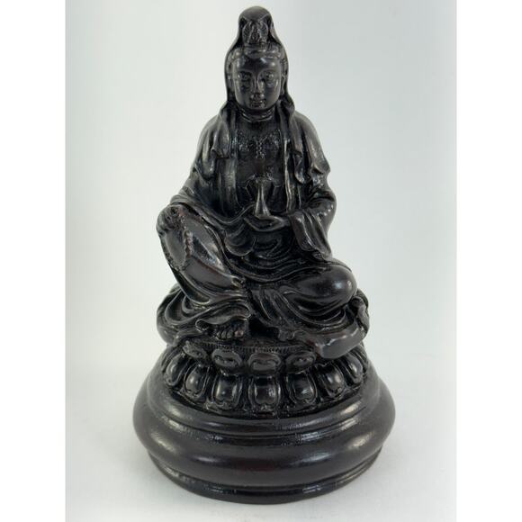 Kwan-Yin Quan-Yin Kanzeon Statue 4" Zen Serene Meditation Buddha Compassion - Picture 1 of 5